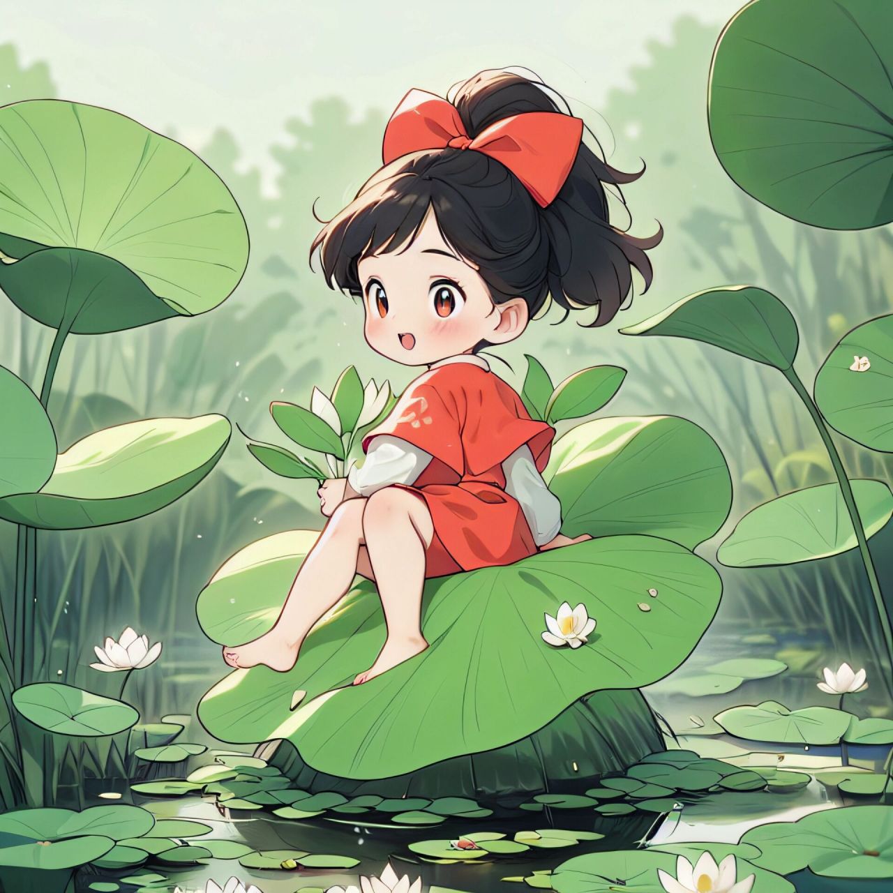 可爱头像|好运莲莲,一往无前