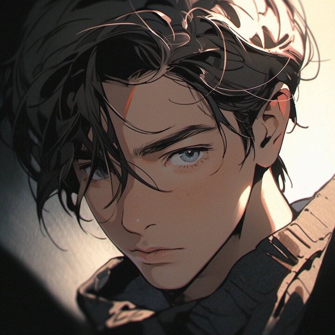 这张99帅气男生对视头像,玩转旧漫风格!