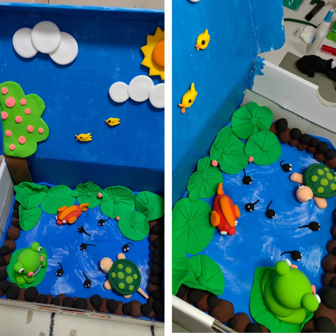 幼儿园故事盒子 | 粘土故事盒子 幼儿园的故事盒作业 最近作业有点