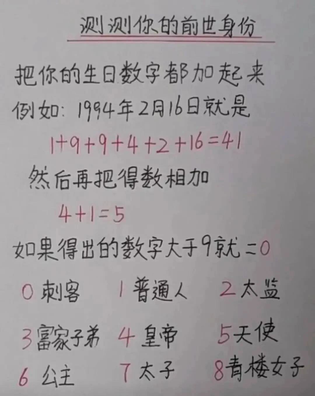 测测你的前世身份.