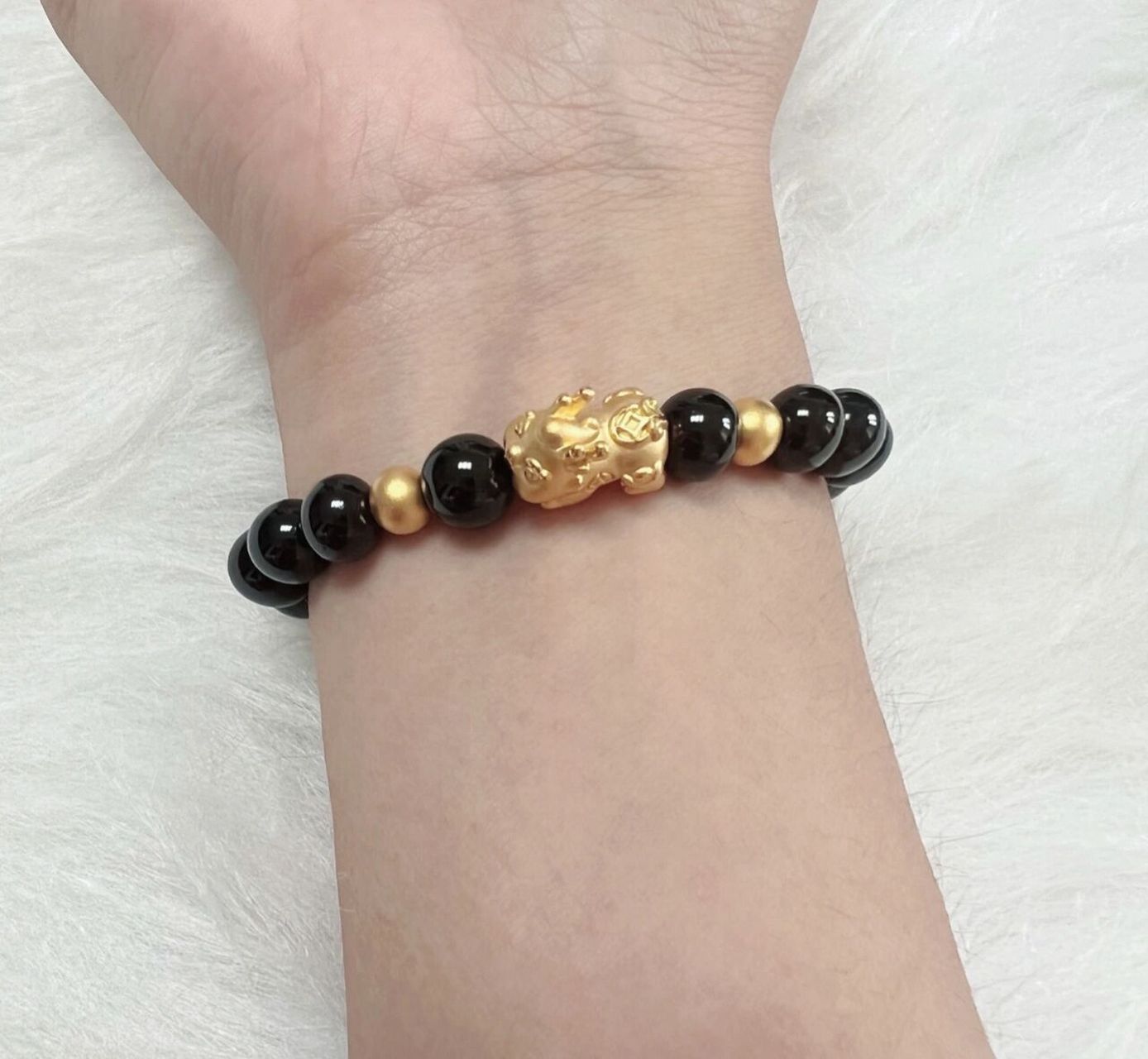 diy石榴石貔貅手串～招财辟邪!转运!