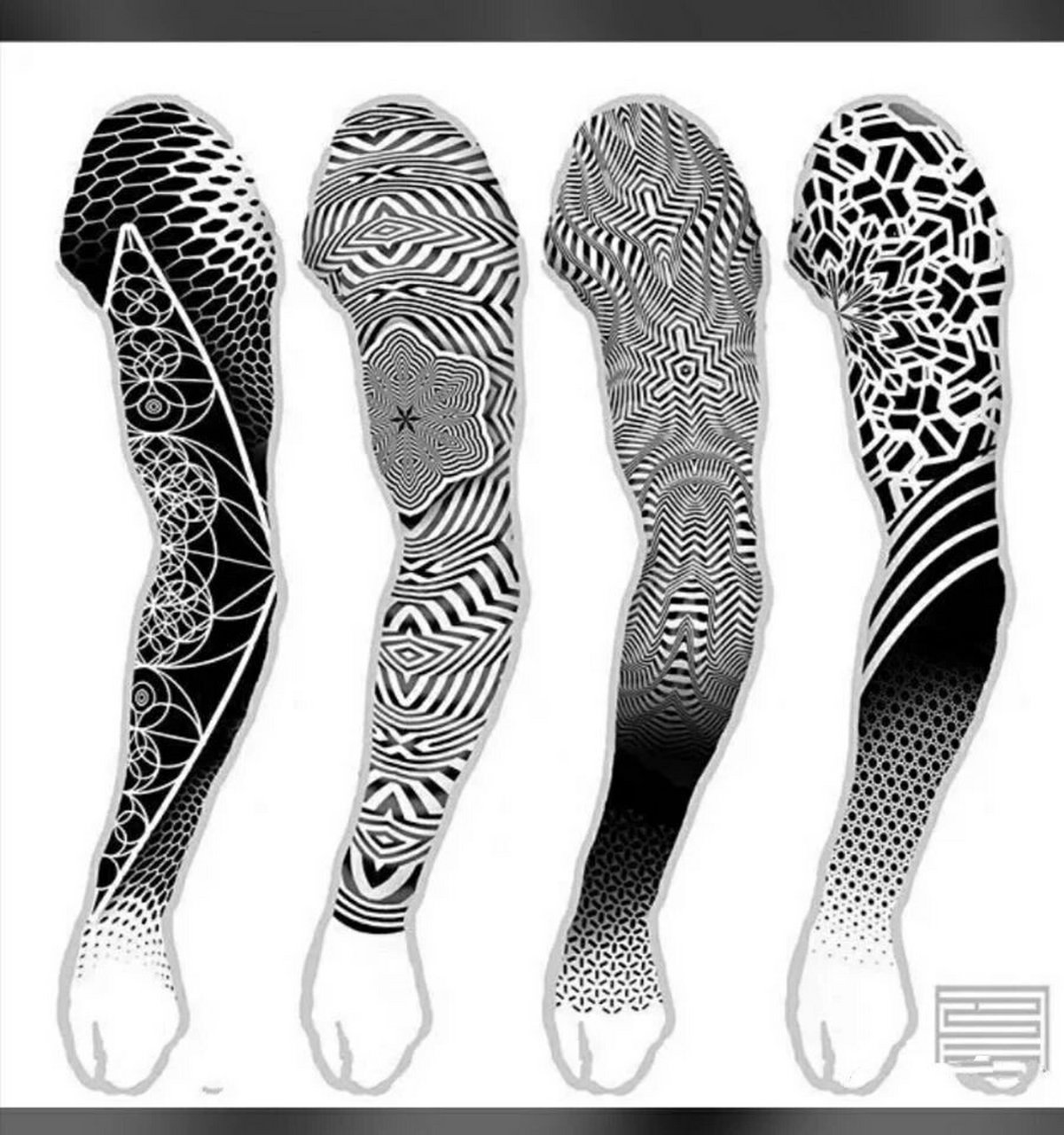 看着都眼花的图腾花臂手稿