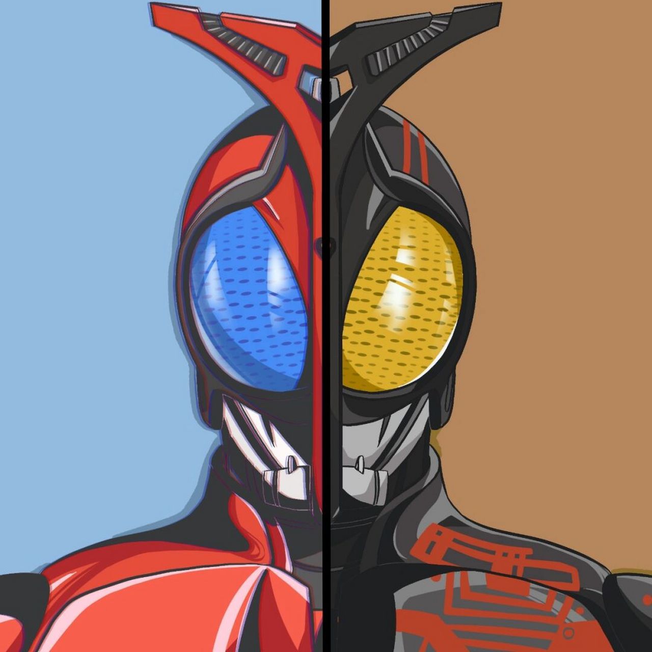 黑甲斗头像,有没有喜欢黑甲斗皮套的,下面站队 #procreate# #画画