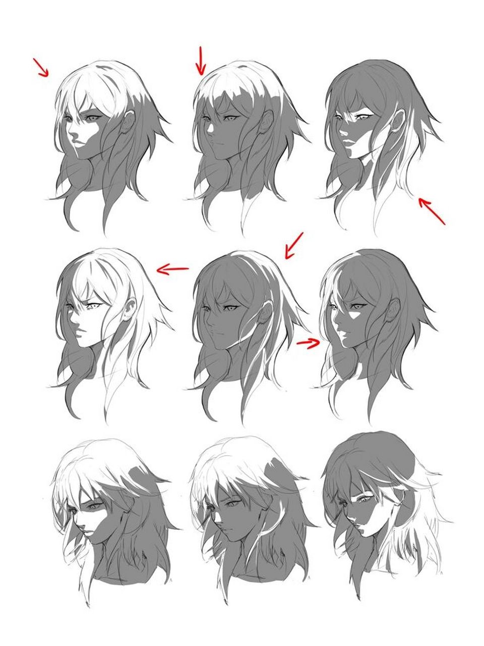 板绘素材|人物光影练习 96每日一练 7815分享一些人物光影素材