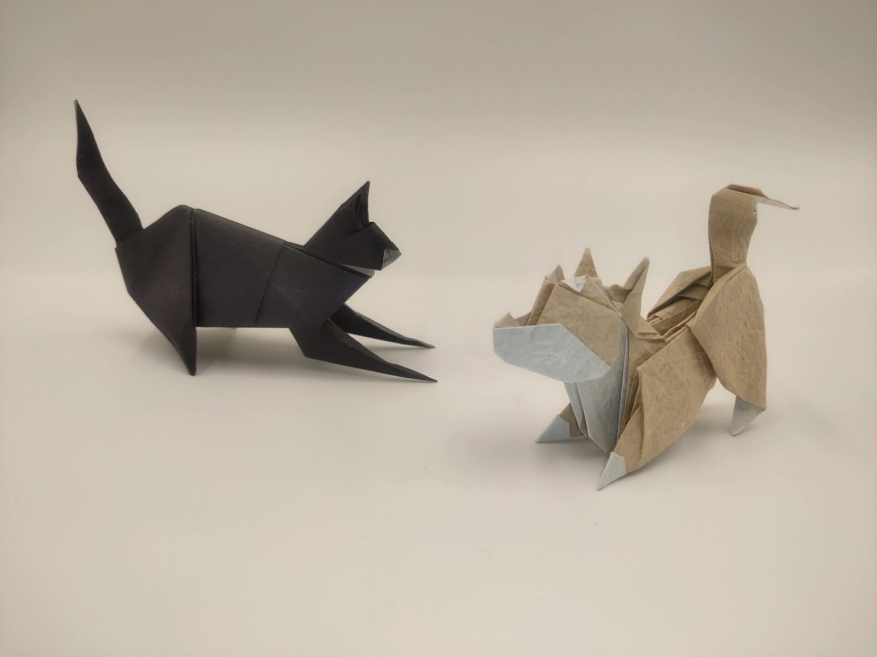 折纸猫猫狗狗 一些关于猫狗的折纸作品,分别是神谷哲史的蝴蝶泉,小松