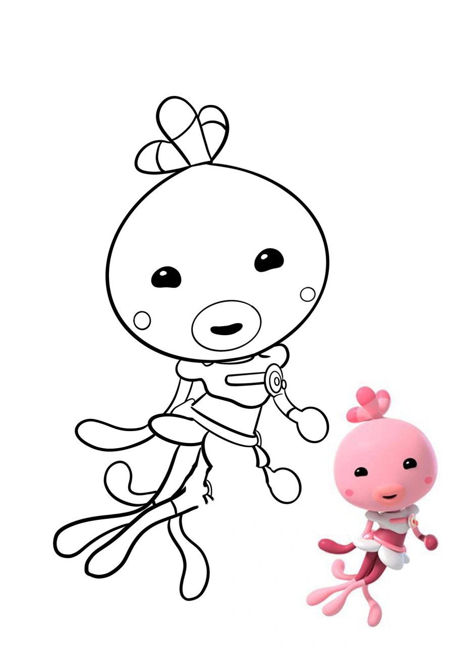 奇趣特工队角色手绘线稿|可填色|可打印 奇趣特工队手绘线稿