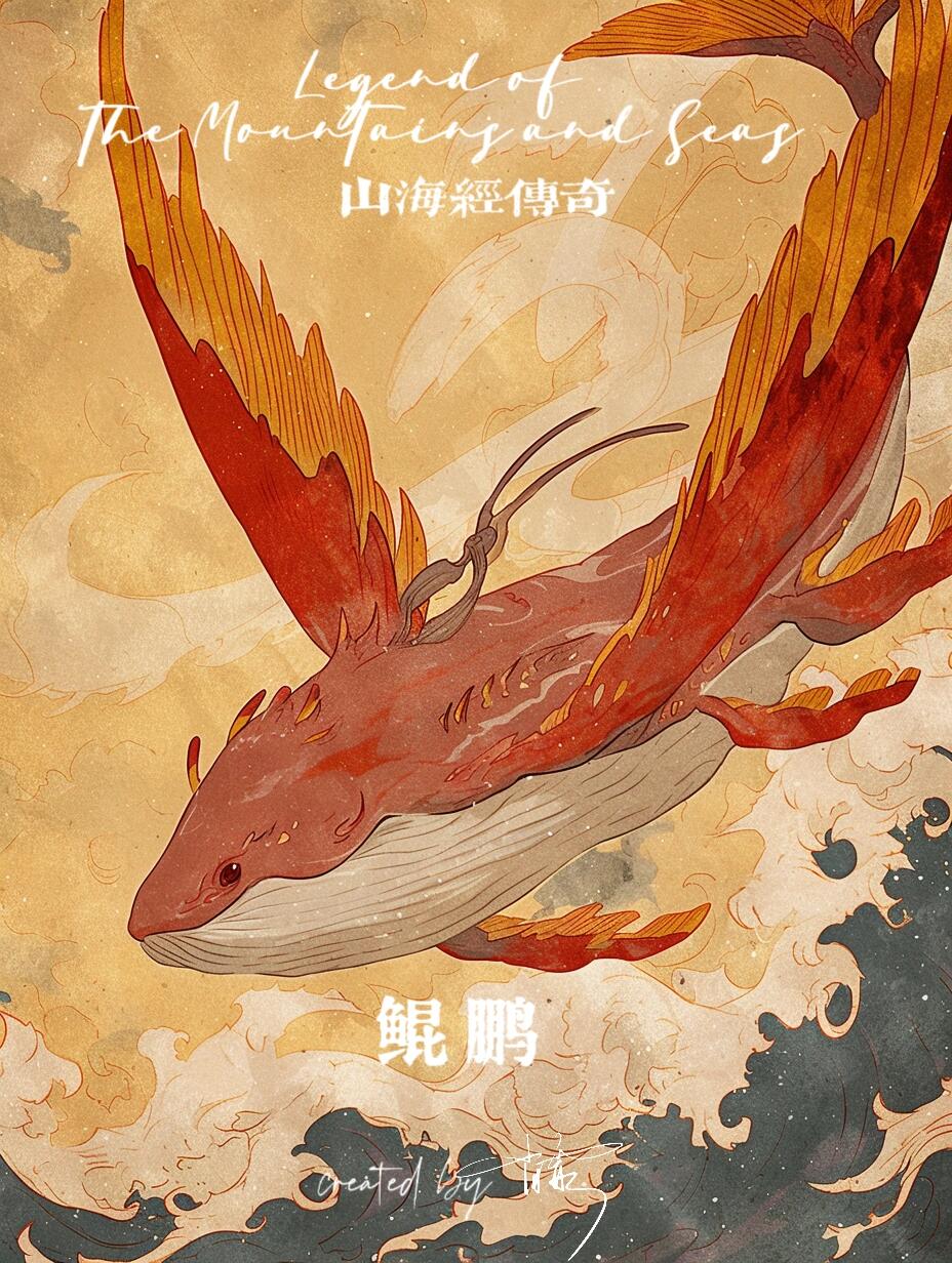 重绘山海经传奇|上古神兽"鲲鹏