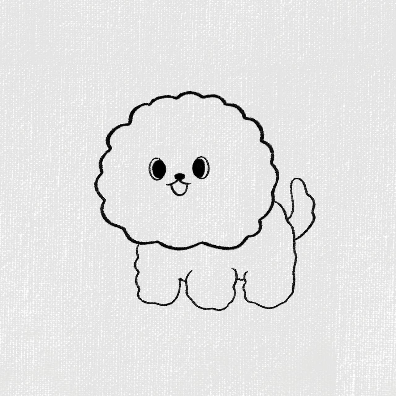 画可爱的小狗 画法图片