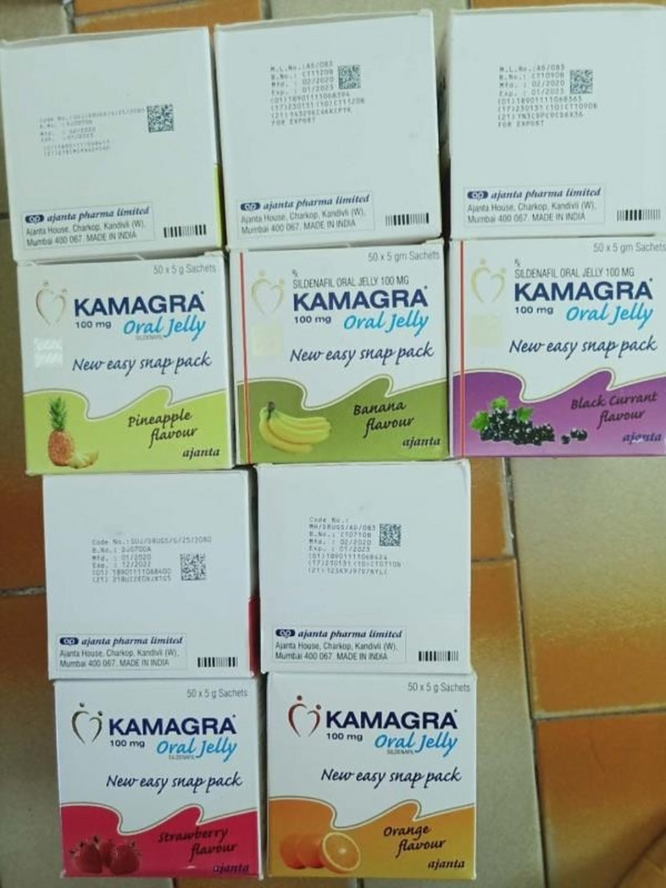 kamagra 印度果冻 它有7种口味(草莓味,香蕉味,菠萝味,香草味,奶油
