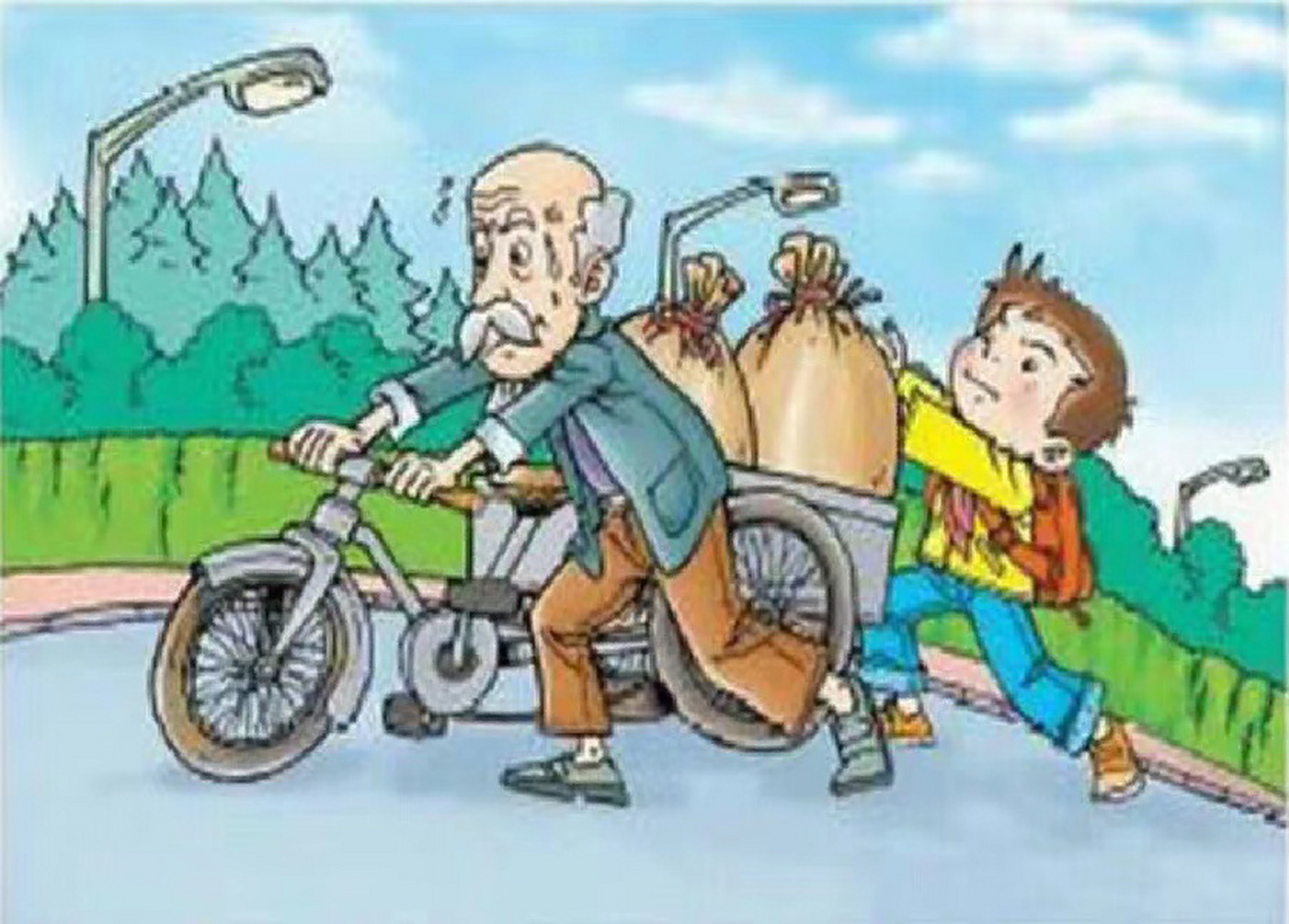 二年级思维导图看图写话《乐于助人》