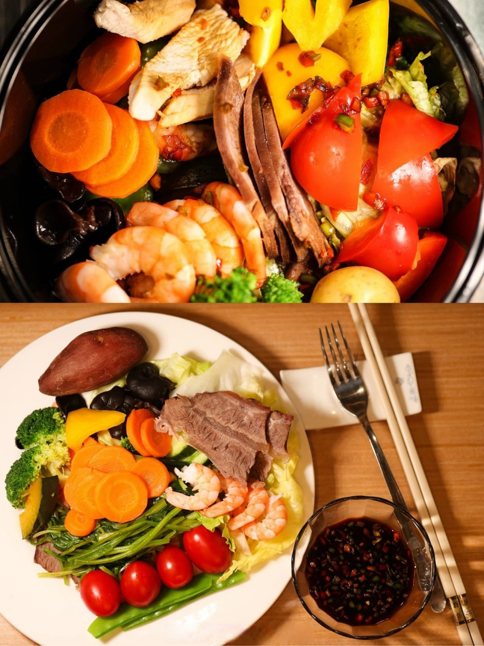 金湖餐厅推出了健康减脂餐,所有食材均以蒸,煮等方法烹饪,低脂肪,低