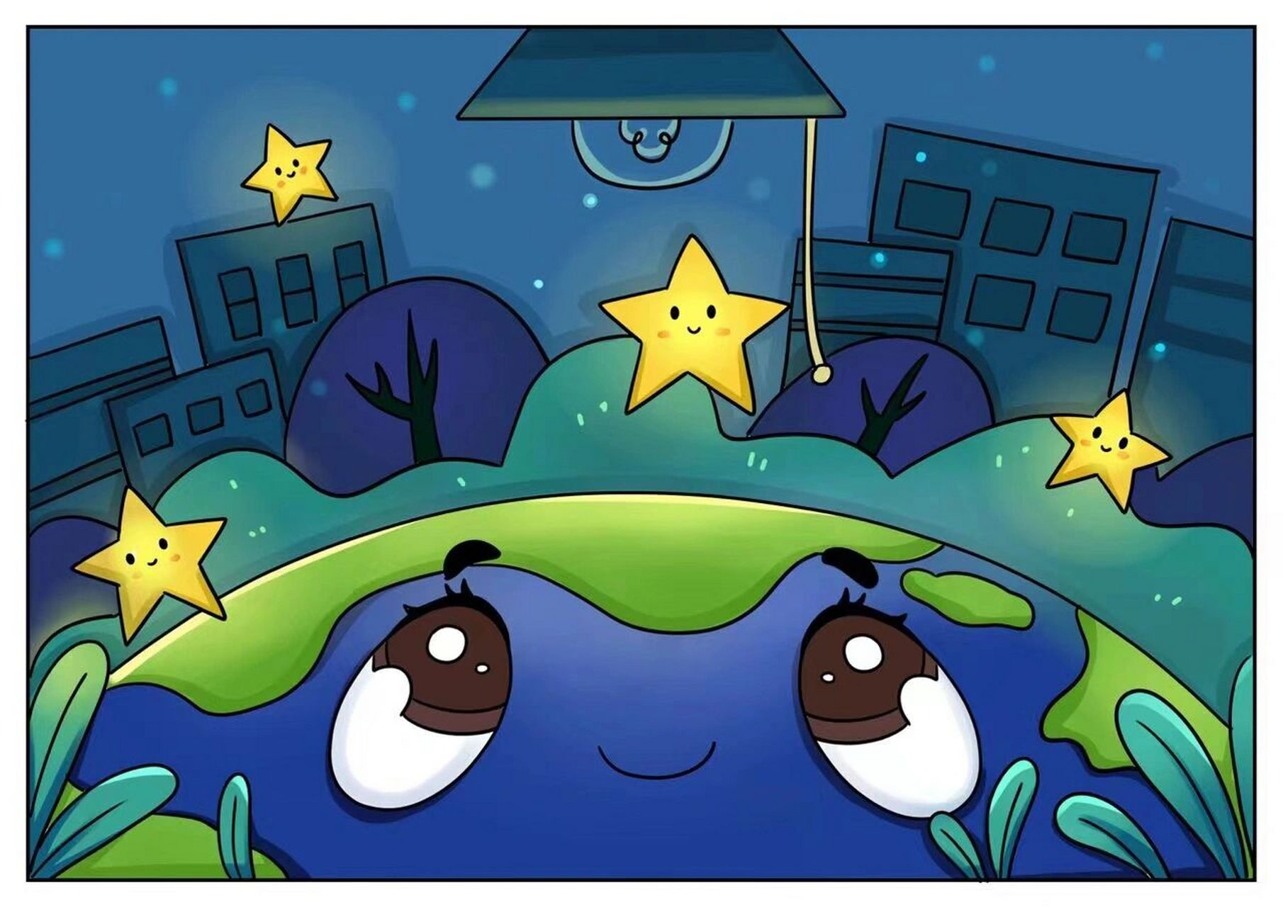 幼儿园地球主题 可打印涂色 可打印绘画涂色