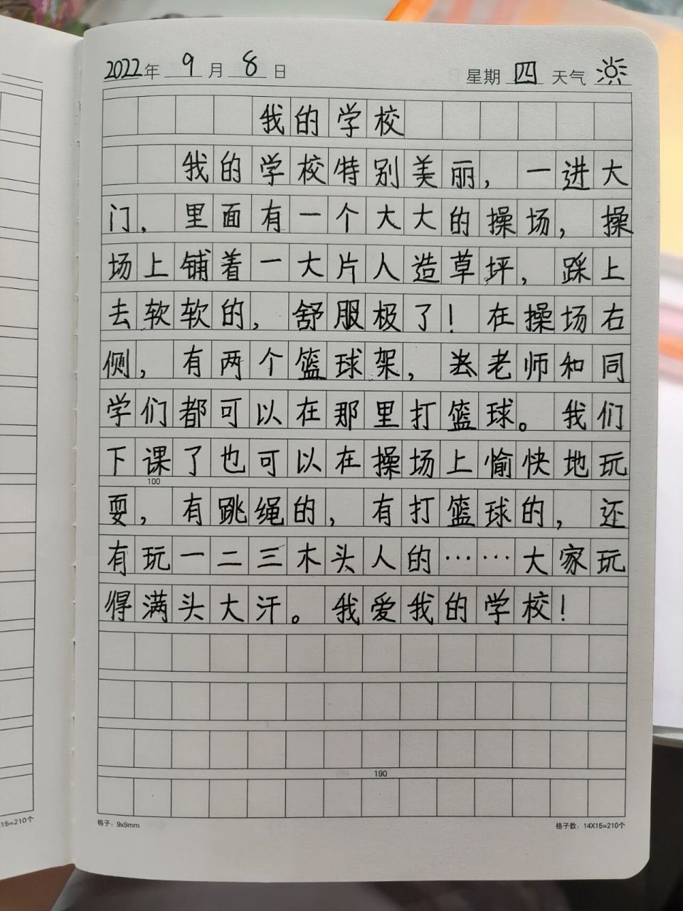 三年級日記166 大青樹下的小學課後練習題,我的學校