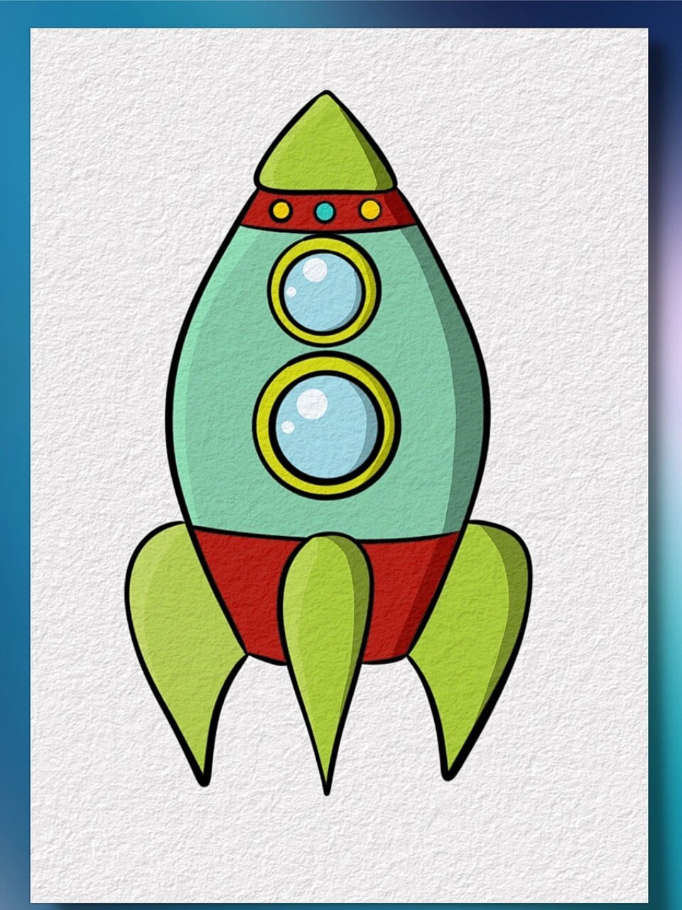 火箭简笔画 男孩子都喜欢的火箭简笔画来啦