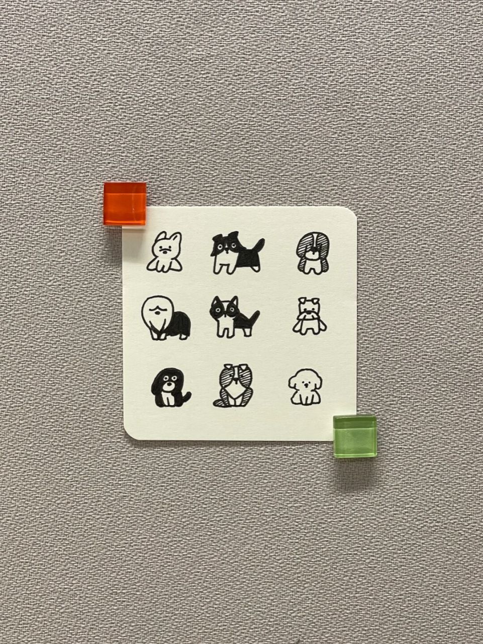 简笔画超迷你狗狗98|手帐素材94 有手就会!