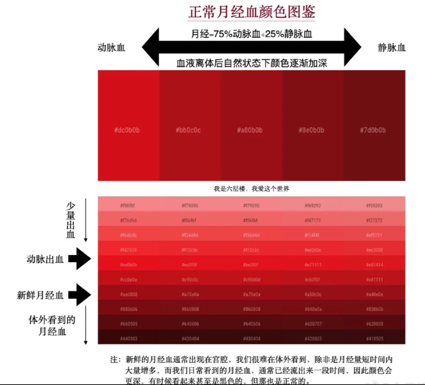 月经血的颜色通常是暗红色或鲜红色