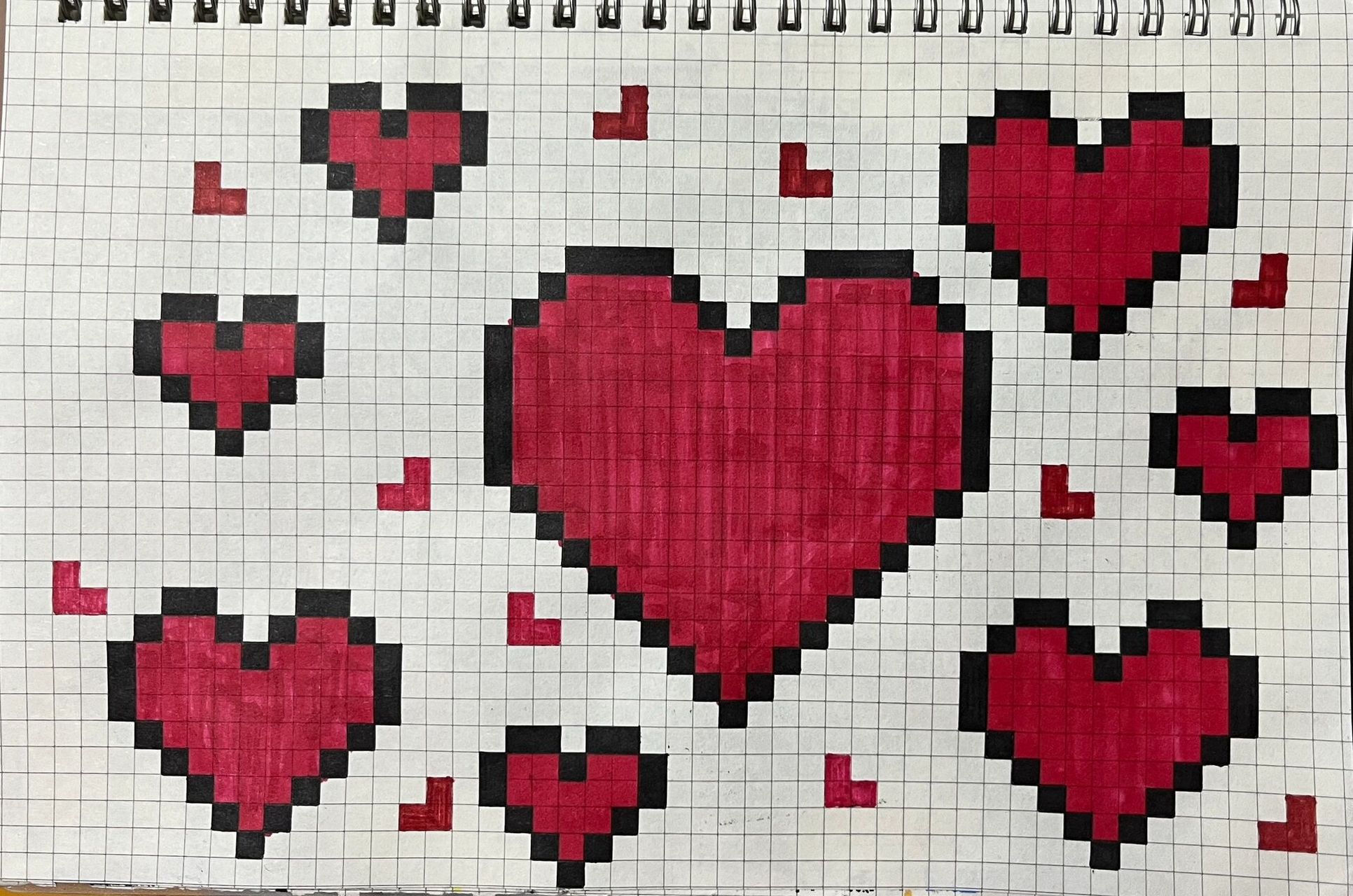 像素画7️⃣3️⃣ 像素画临摹   网格本  ❤️