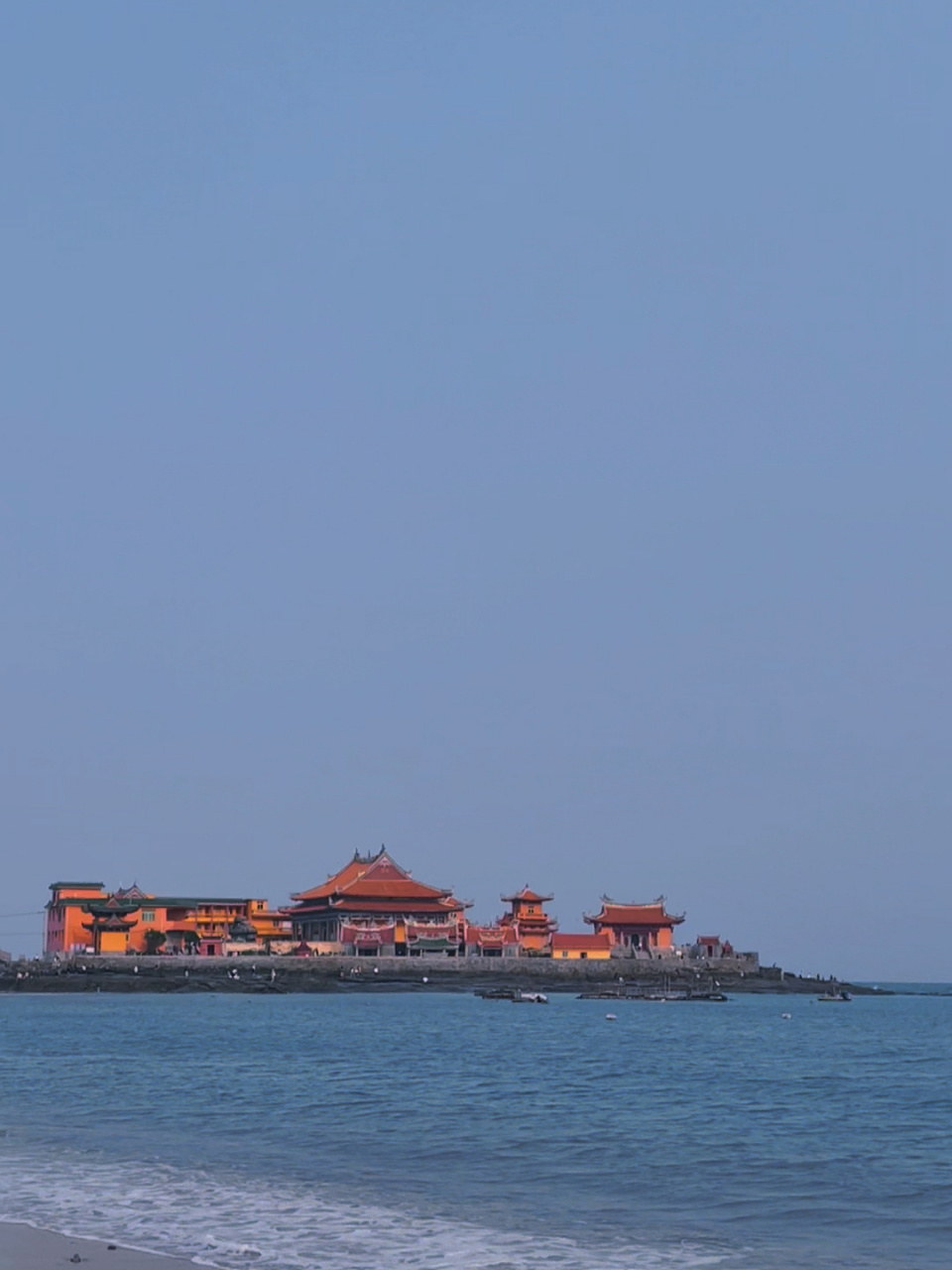 海天佛国-洛伽寺 海上生庙 庙里看海 海天佛国-洛伽寺 飞机晚点的时间