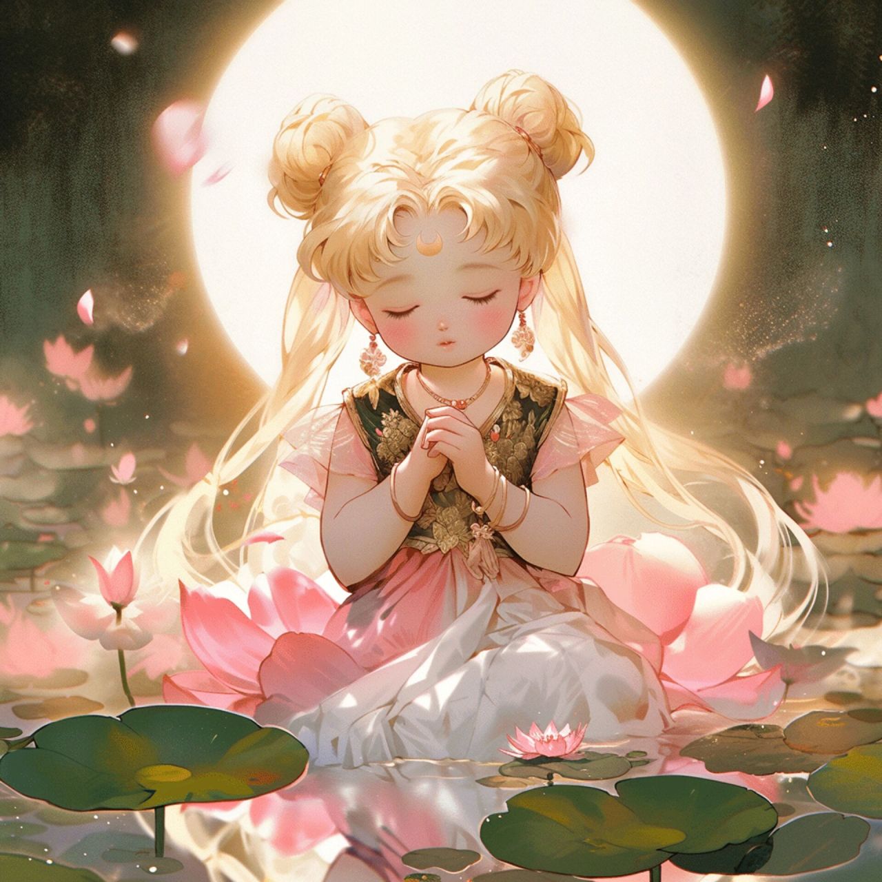 佛系头像 祝大家好运莲莲 荷气生财