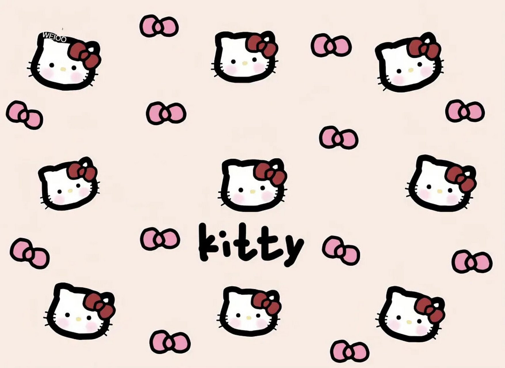 平铺kt猫电脑平板壁纸 有喜欢的姐妹自取哦 不用客气