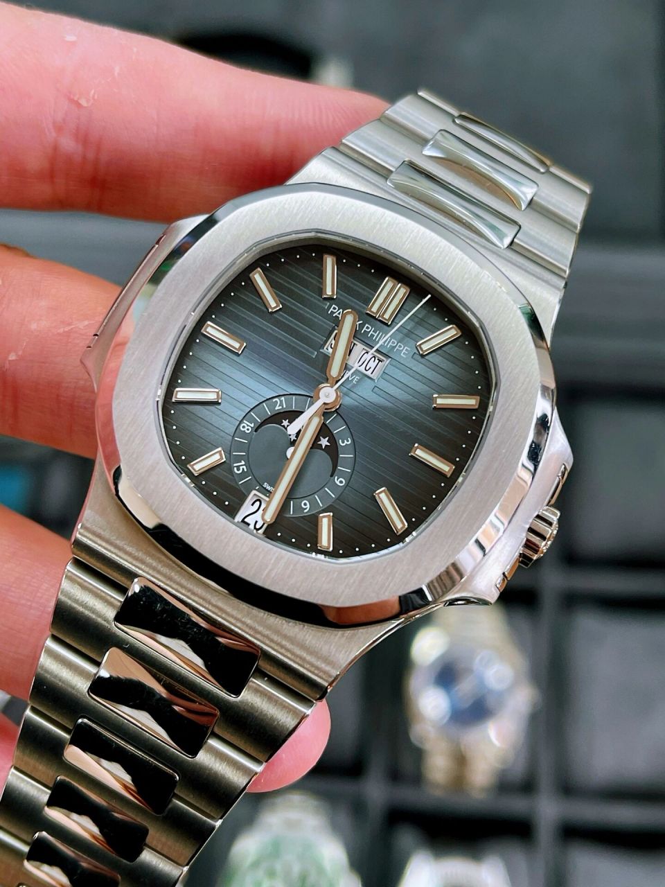 百达翡丽运动优雅系列5726/1a-014超火鹦鹉螺 三大钢王之一 40.