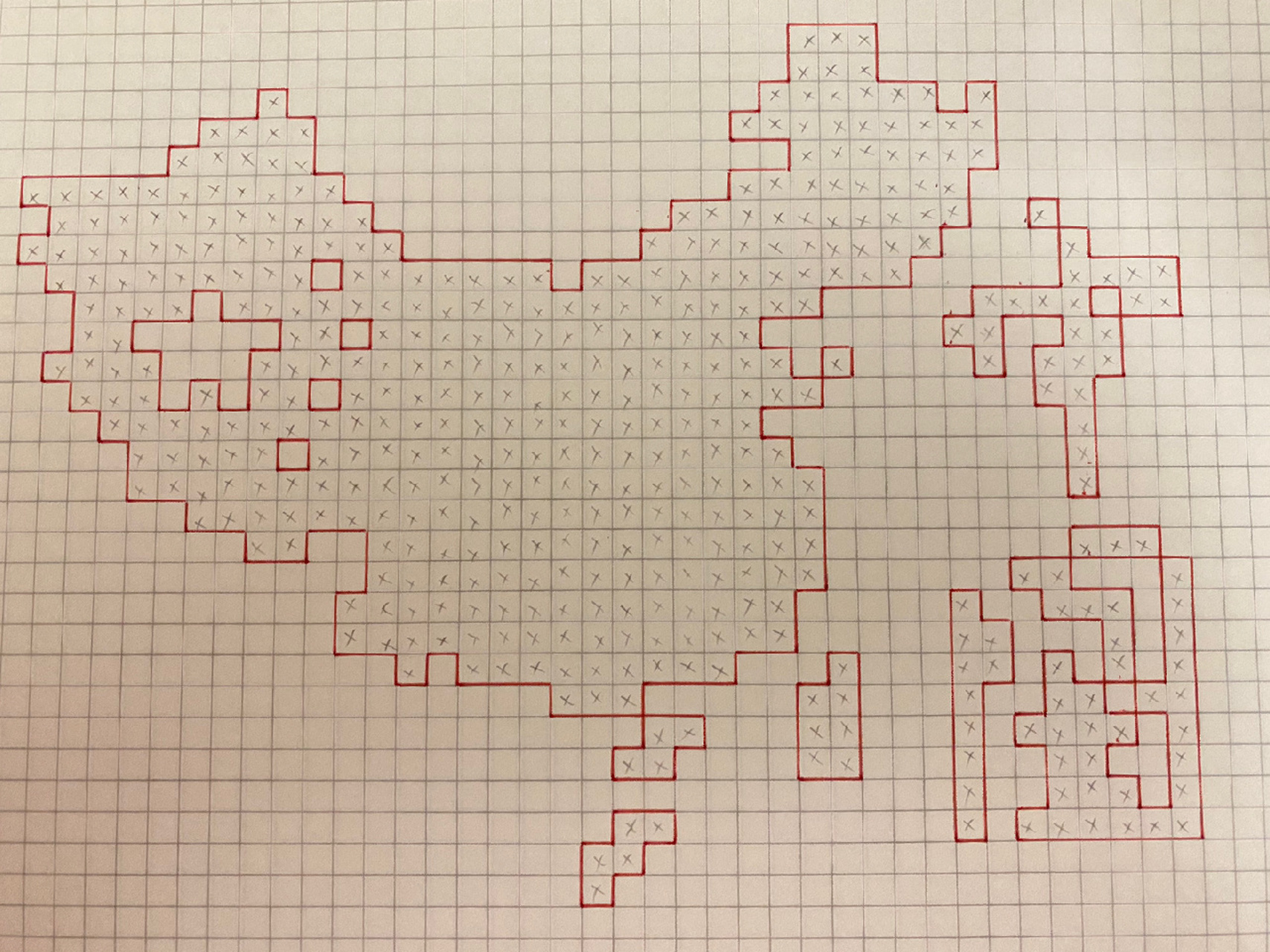 打发时间的像素画临摹[79]-中国地图 临摹