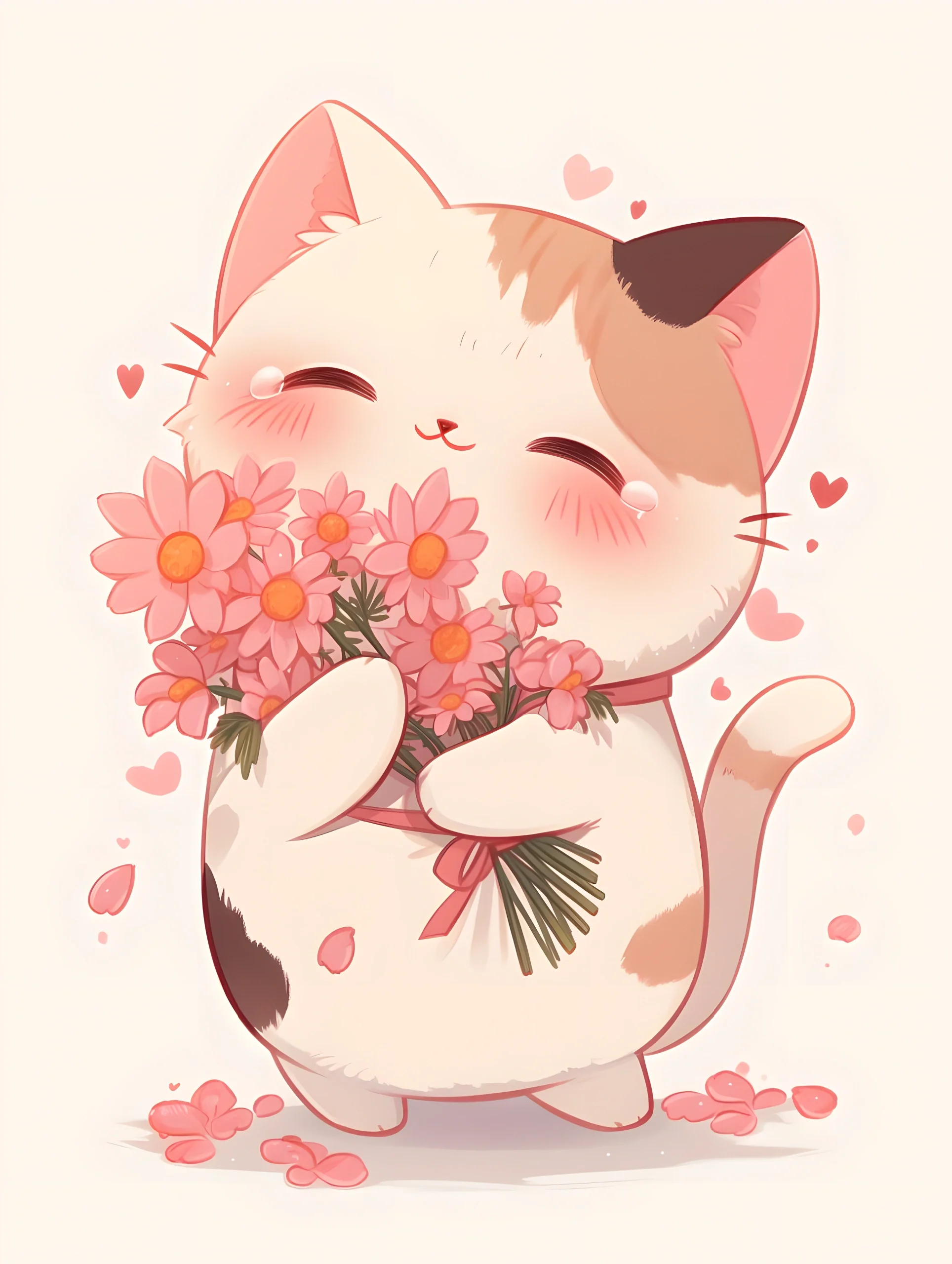 🐱壁纸midjourney 作品分享 涂鸦emoji分享一天心情猫咪插画约稿