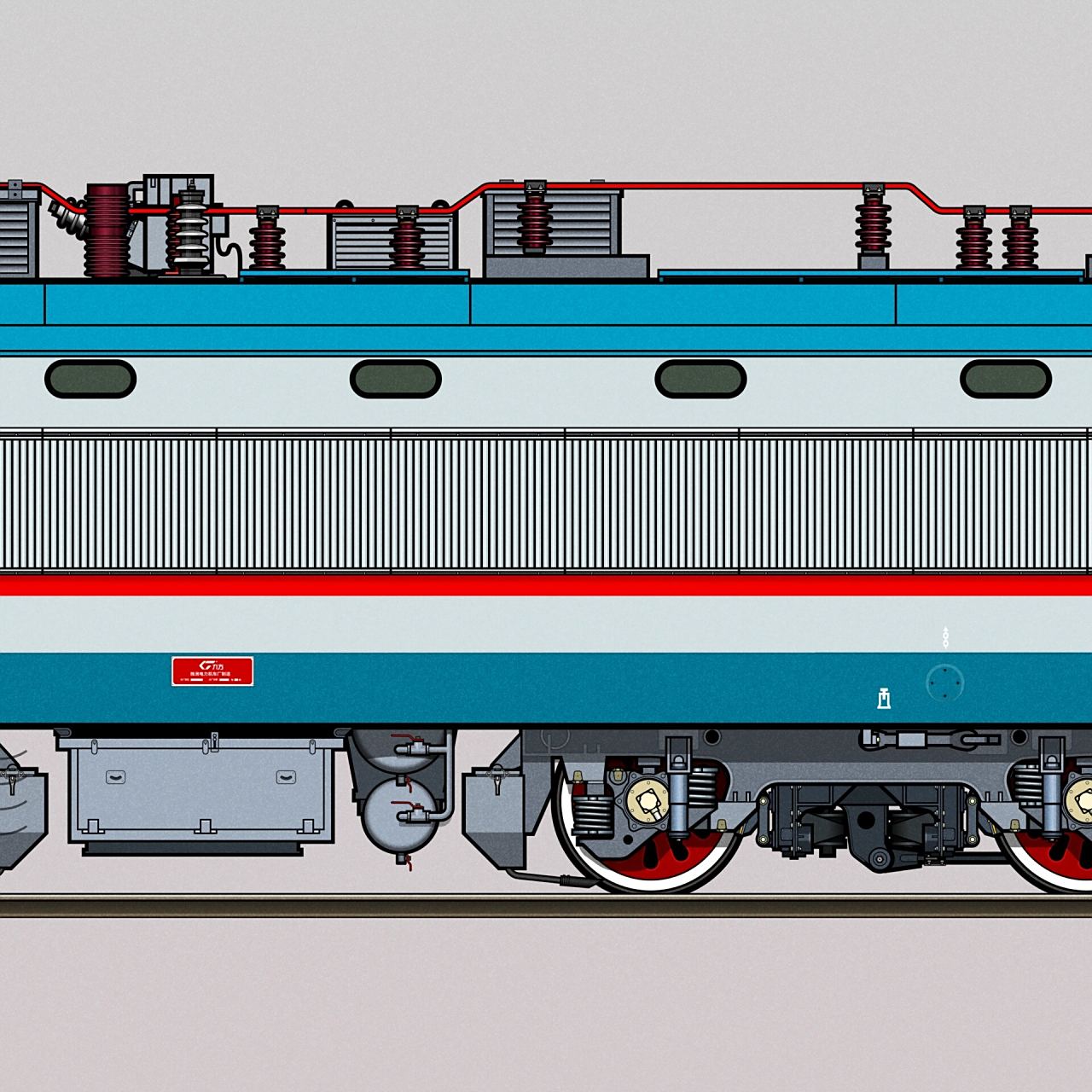 火车标本系列|全面配属地方铁路的韶山机车 韶山4b型电力机车,由株洲