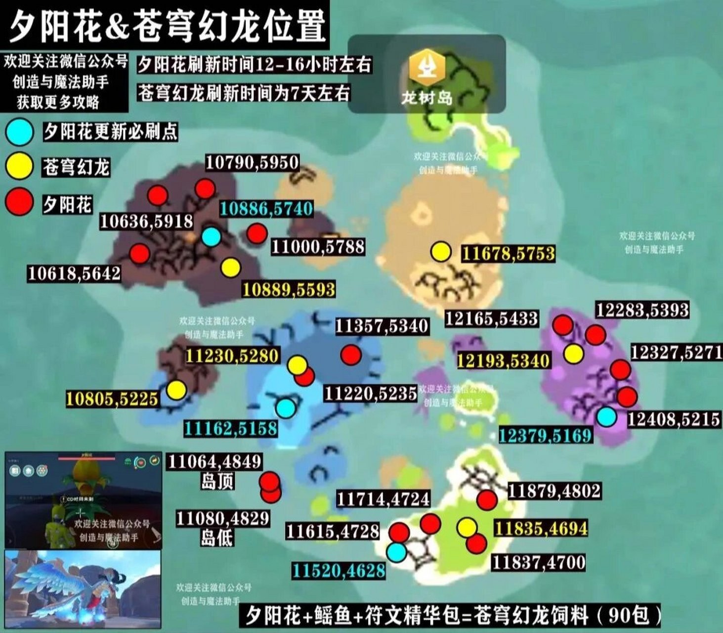 创造与魔法攻略(各稀有物资分布) 这是创造与魔法稀有物资的分布攻略