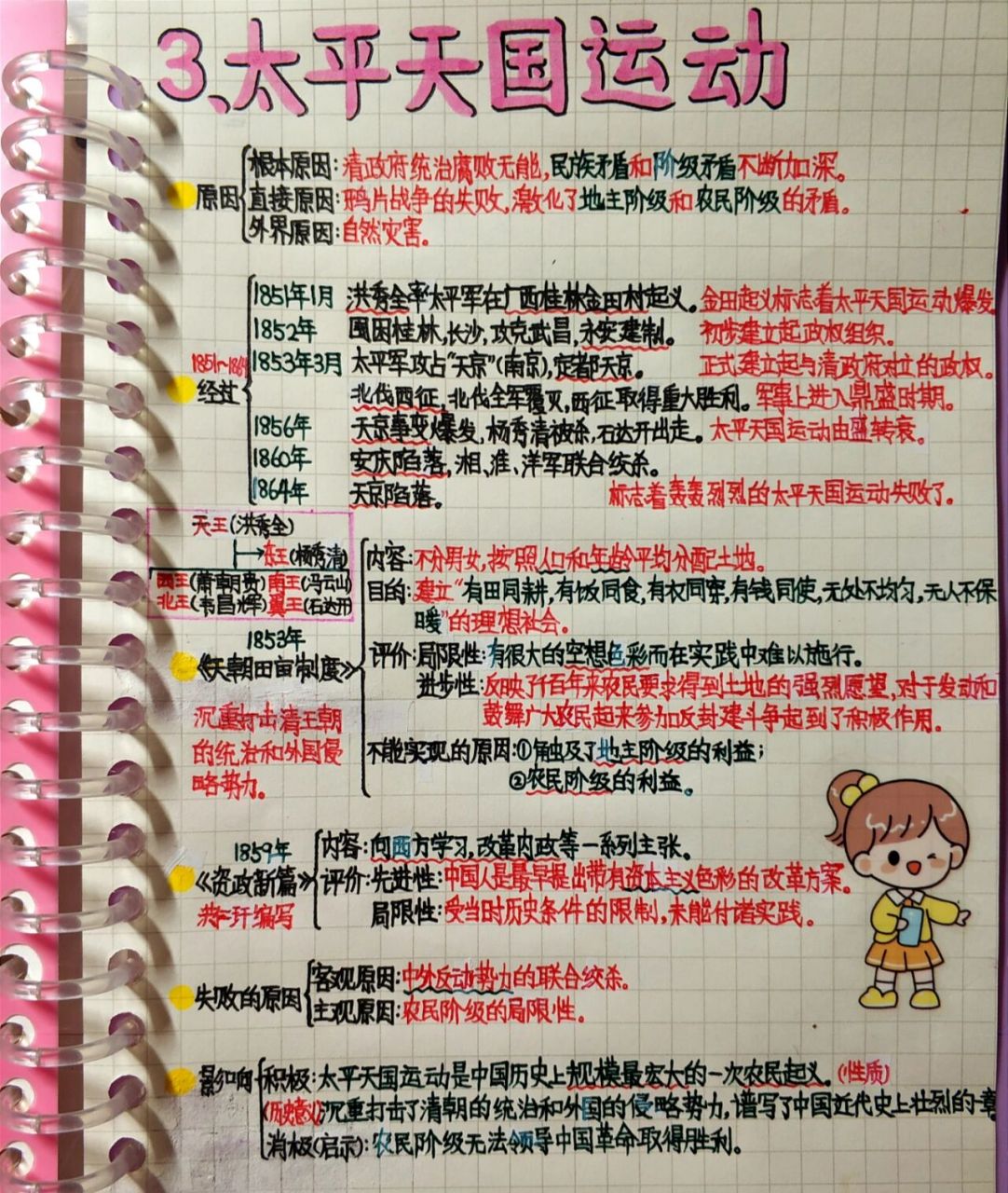96八上历史第三课太平天国运动笔记 总结的还算全面吧,谢谢支持