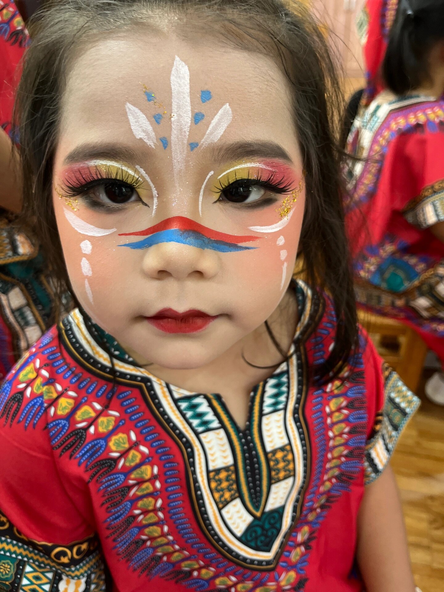 非洲鼓妆容,#彩绘舞台妆