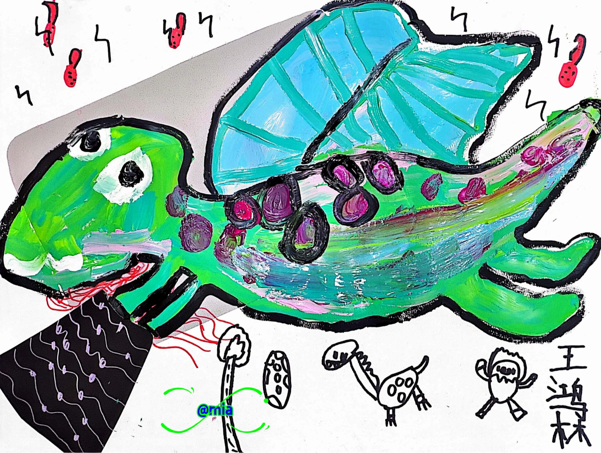 儿童画《恐龙为什么灭绝了》6岁 1,认识什么是因果联想.