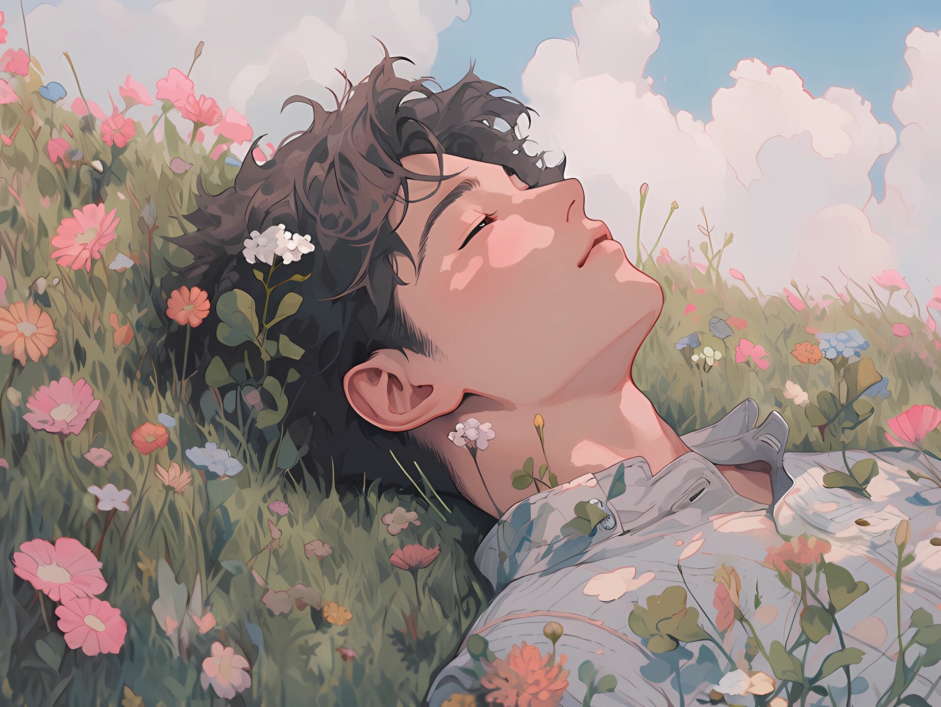 63|midjourney 美男插画壁纸头像 今日推荐: 无论今天如何浑浊不堪
