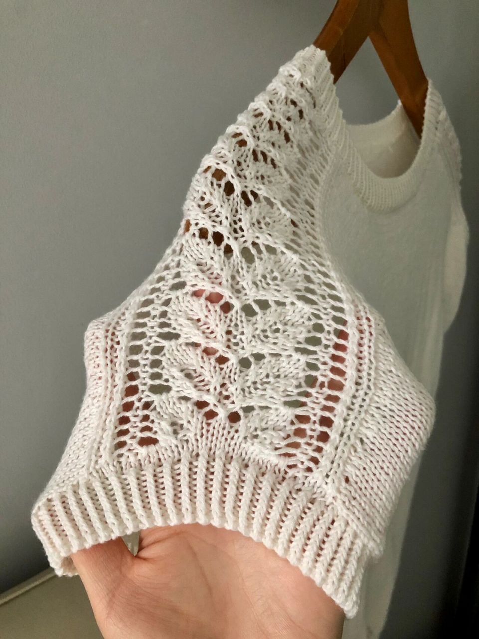 编织人生·花落(含图解教程) 第一眼就被模特图的镂空肩章袖深深沦陷