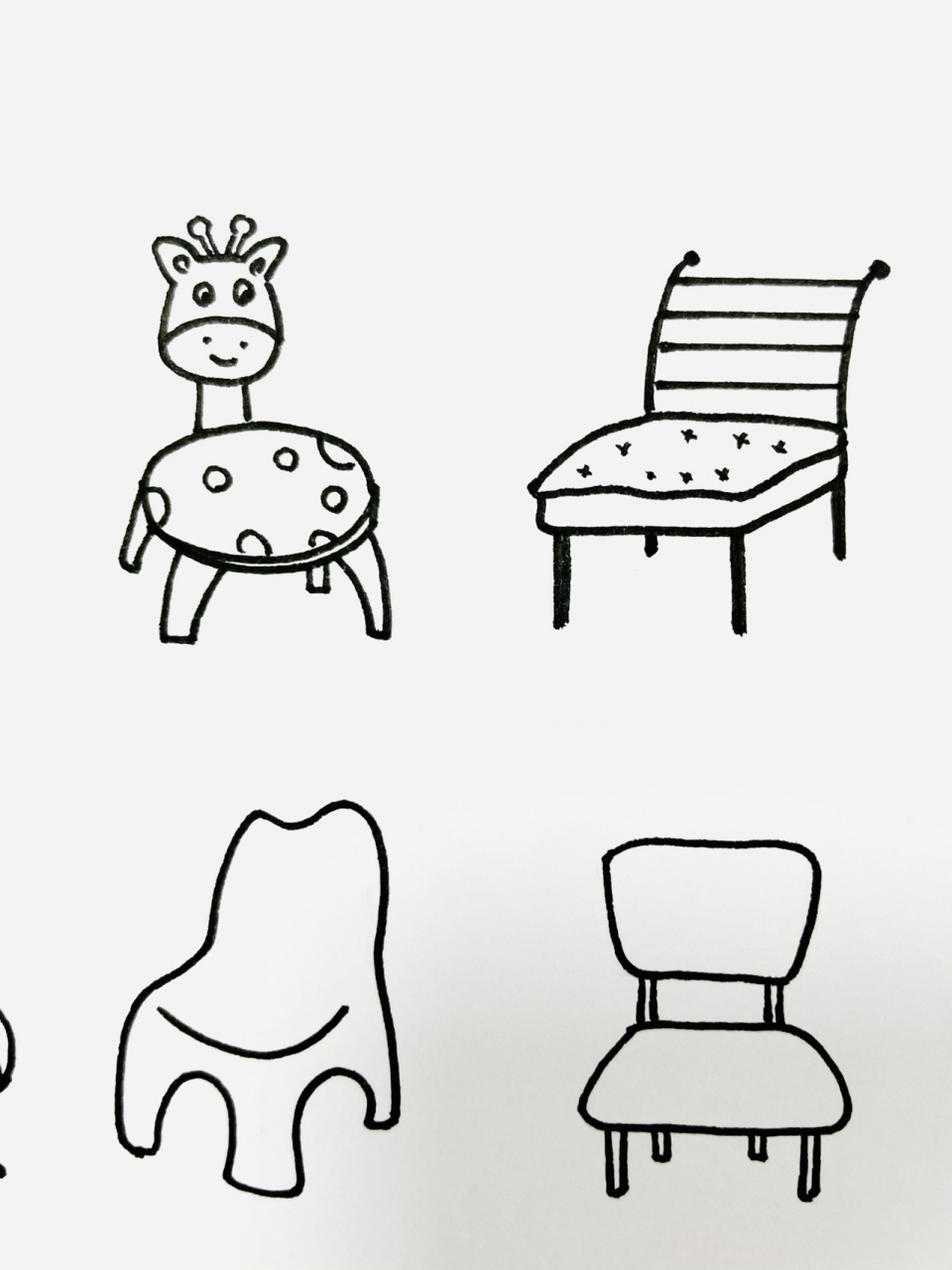 怎么画椅子 简笔画图片