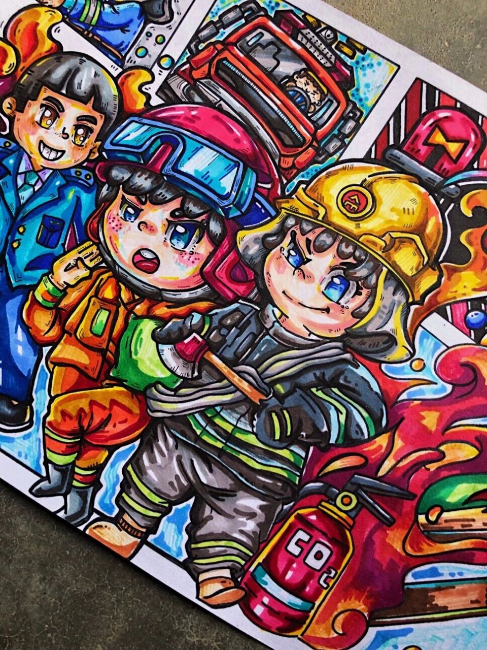消防安全专题绘画图片