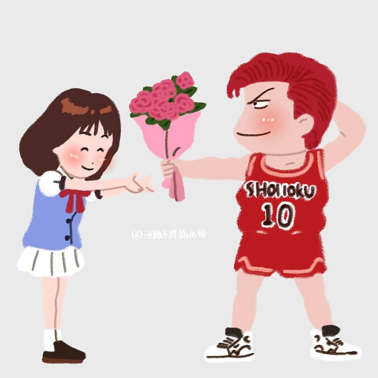 情侣头像# #情侣头像分享# #樱木花道# #赤木晴子# #灌篮高手