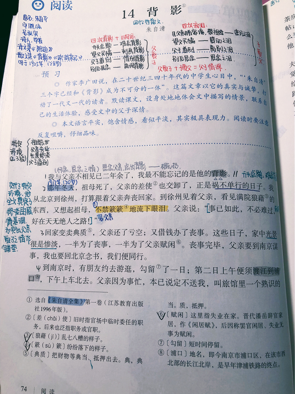八下 14课 《背影》笔记 你要悄悄拔尖,然后惊艳所有人.
