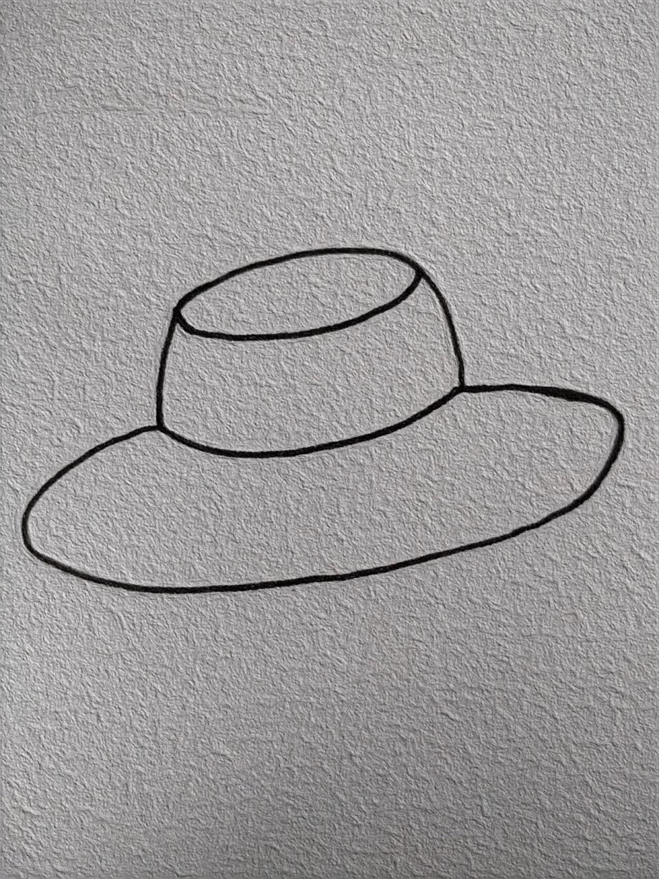 太阳帽简笔画教程