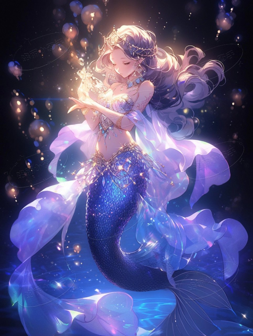 紫色系|美人鱼公主 5图头像壁纸 有点小众的人鱼颜色 希望你能喜欢