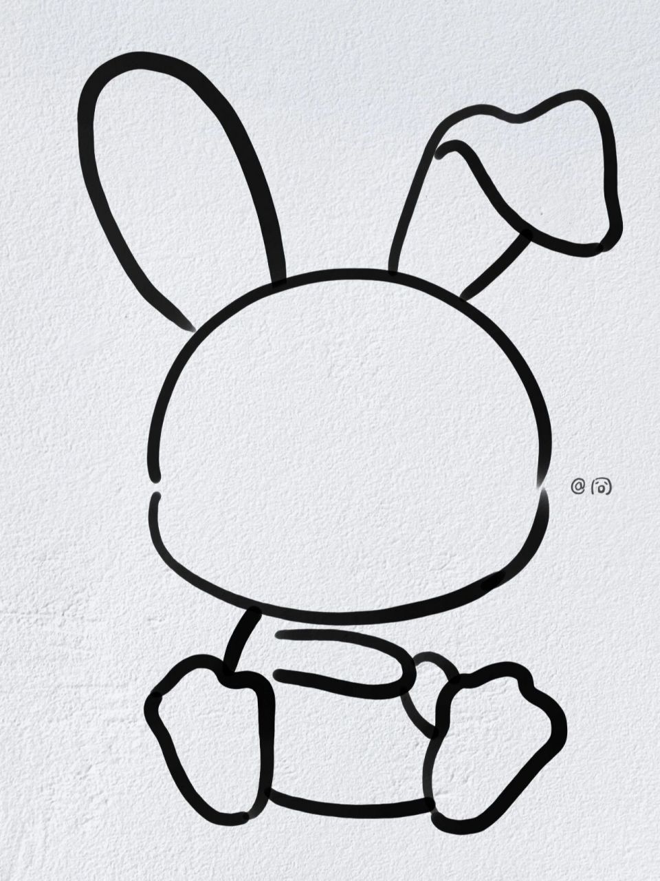 简单的动物简笔画兔子图片