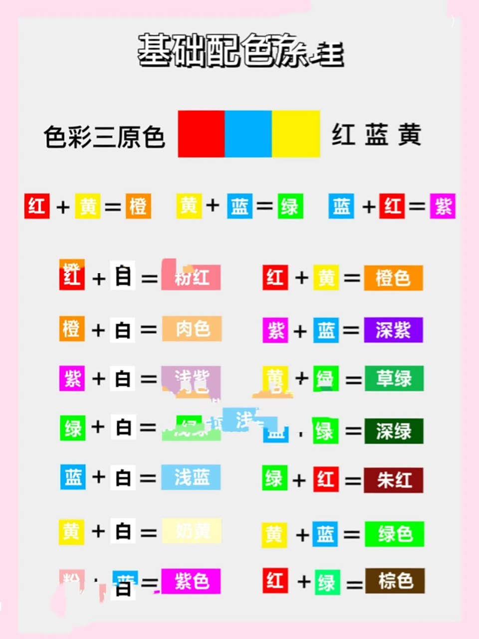 三原色基础色彩搭配