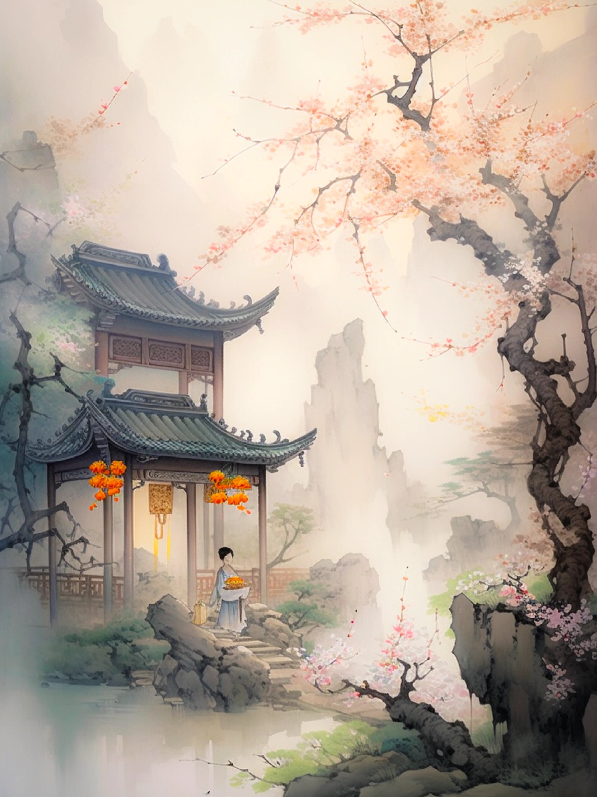 古风庭院,很有意境