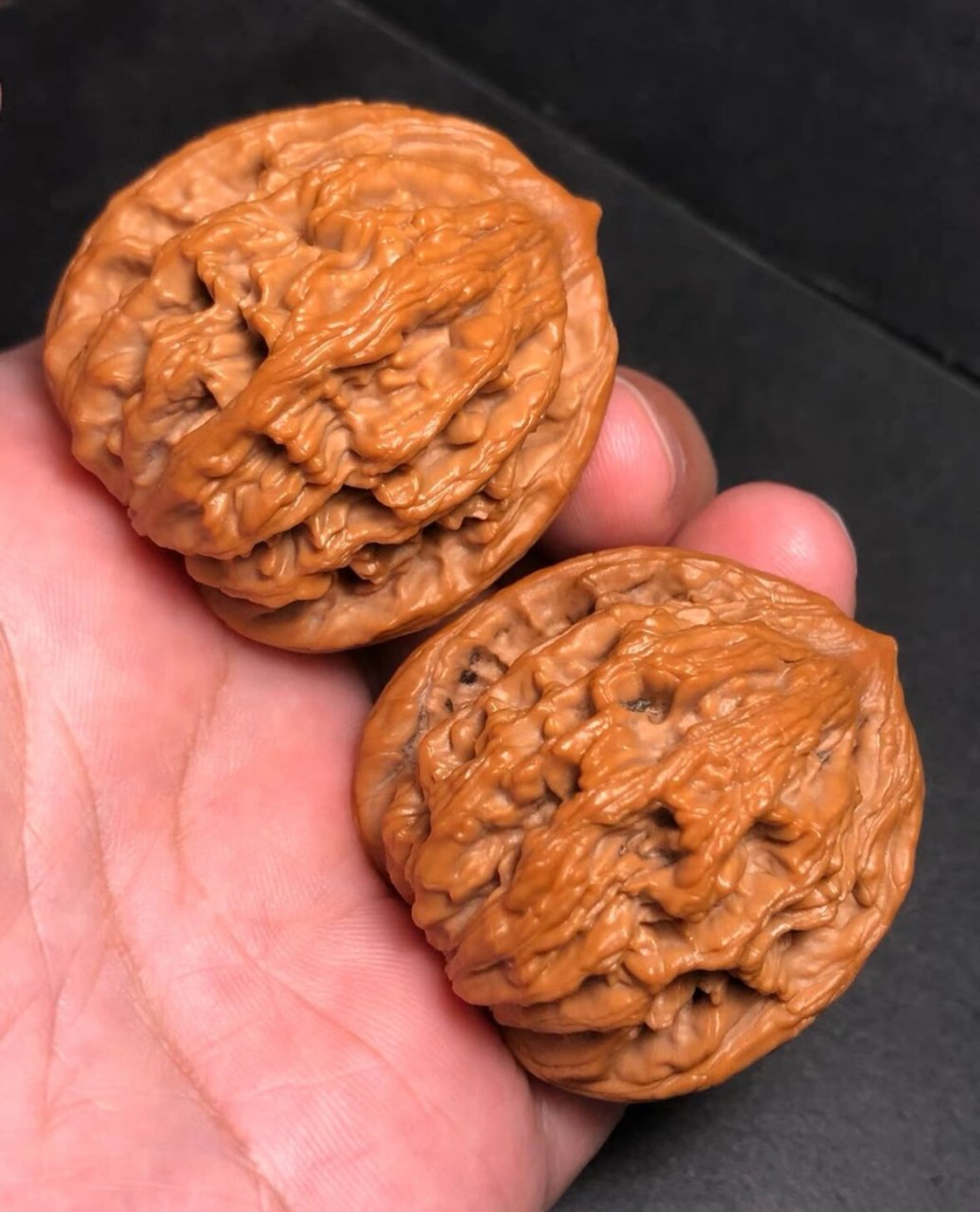 【堂上麦穗虎头】原桩老树果,全品无修! 文玩核桃!原桩老树果!