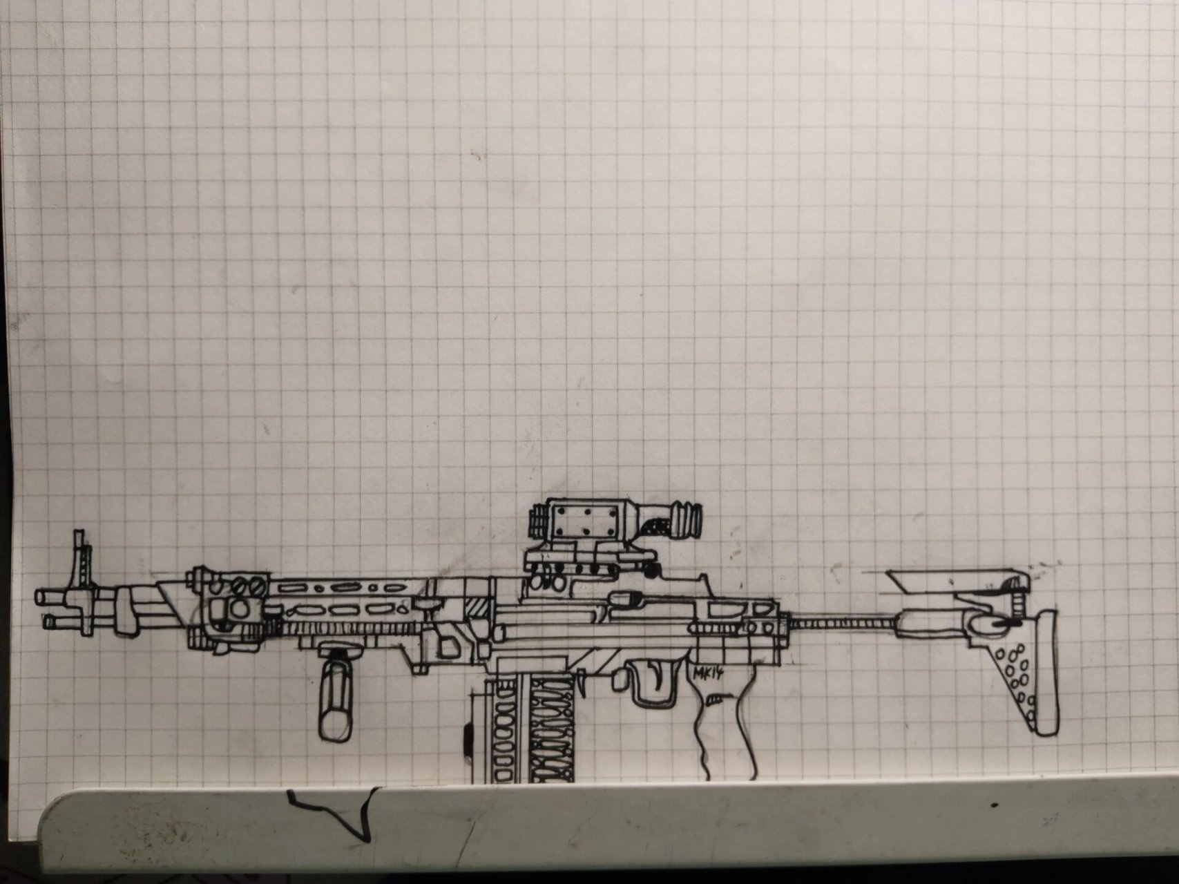 mk14素描图片