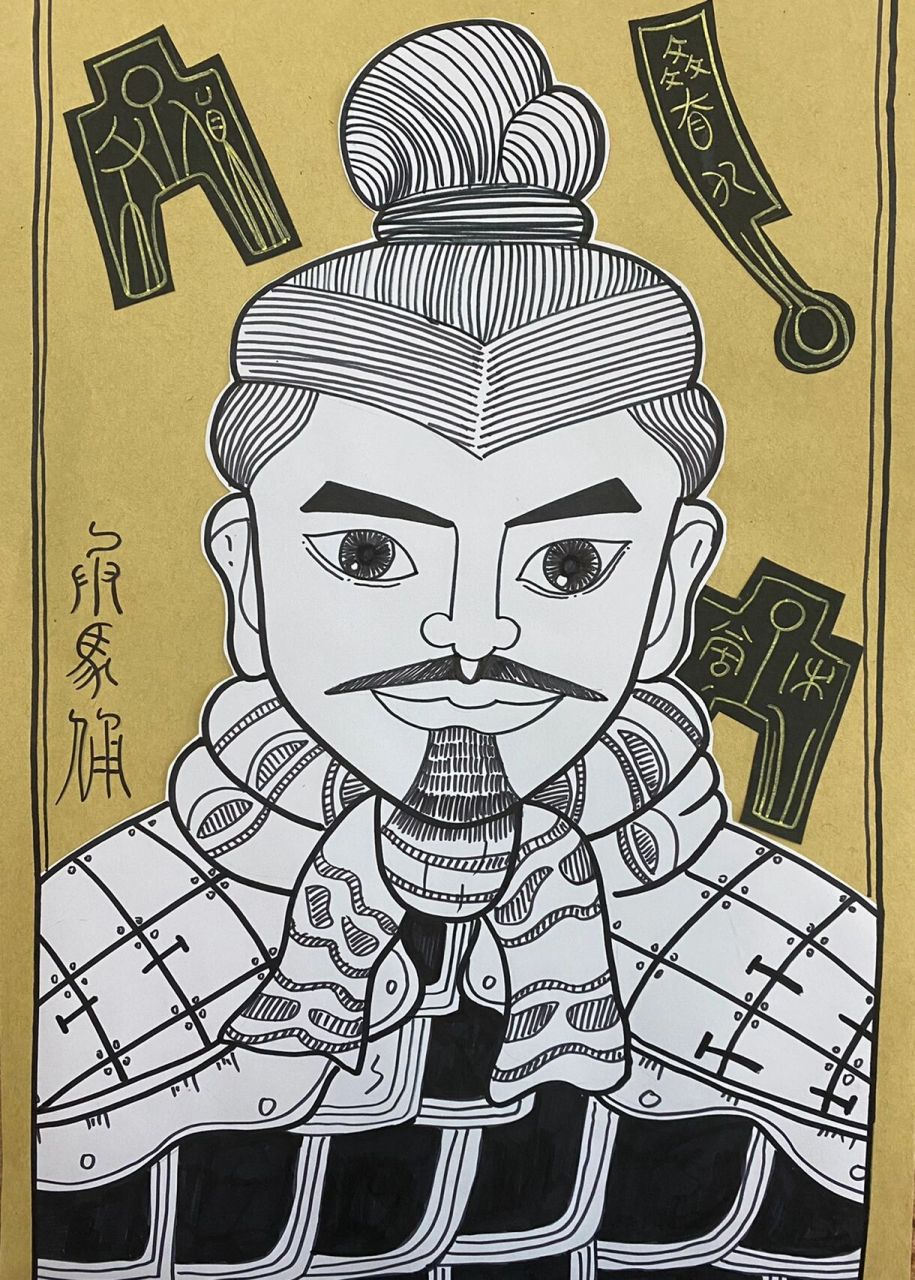 线描《兵马俑》你们找我要的步骤图来啦 !