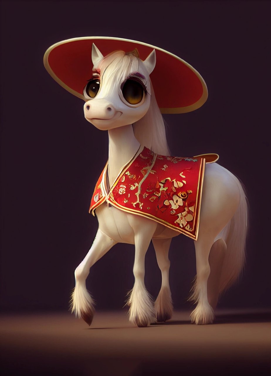 国潮十二生肖拟人·马96