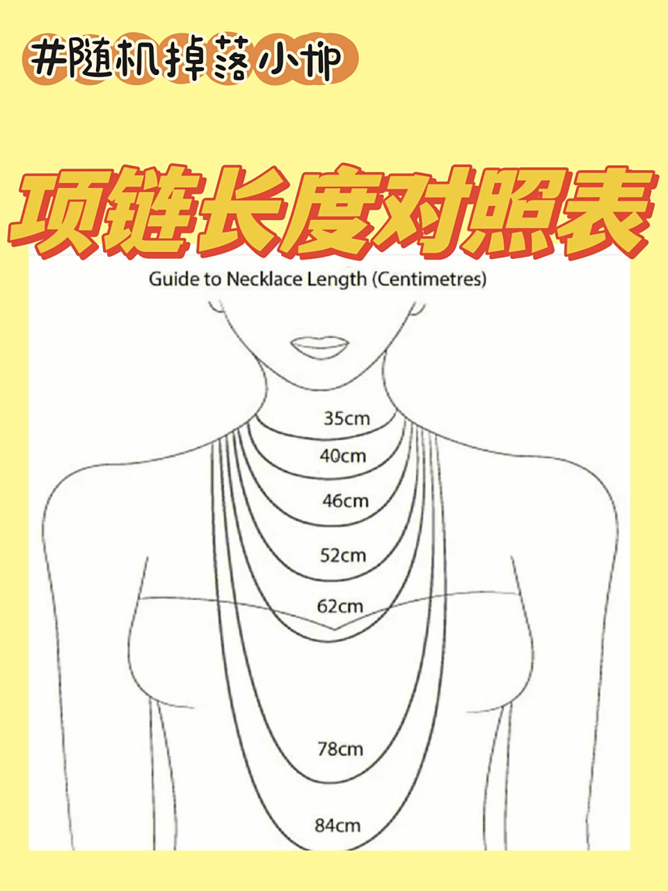 73项链长度对照表,各种链长│一张图get94       按照大多数人