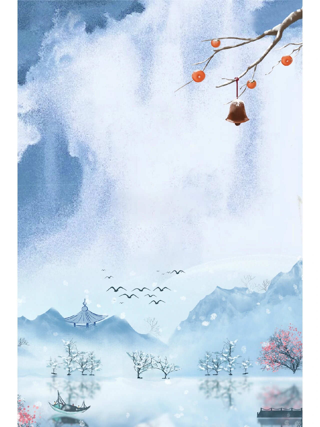 霜降素材||古风二十四节气中国风背景素材 🌿霜降秋季的最后一个