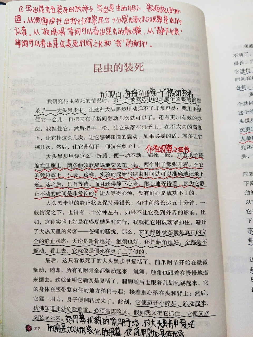 《昆虫的装死》读书笔记 《昆虫的装死》批注
